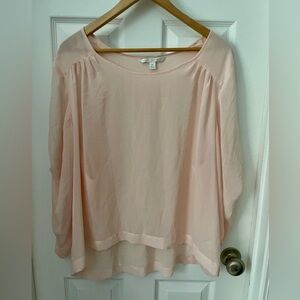 Lauren Conrad, XL, sheer pink blouse when sequin detail sleeve.